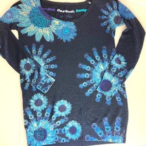 Desigual lightweight sweater floral